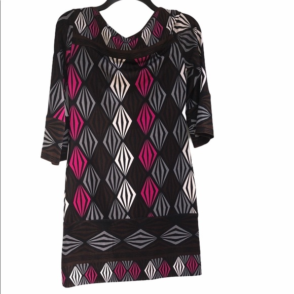 DVF size 0 vintage silk retro print shift dress - Picture 6 of 11